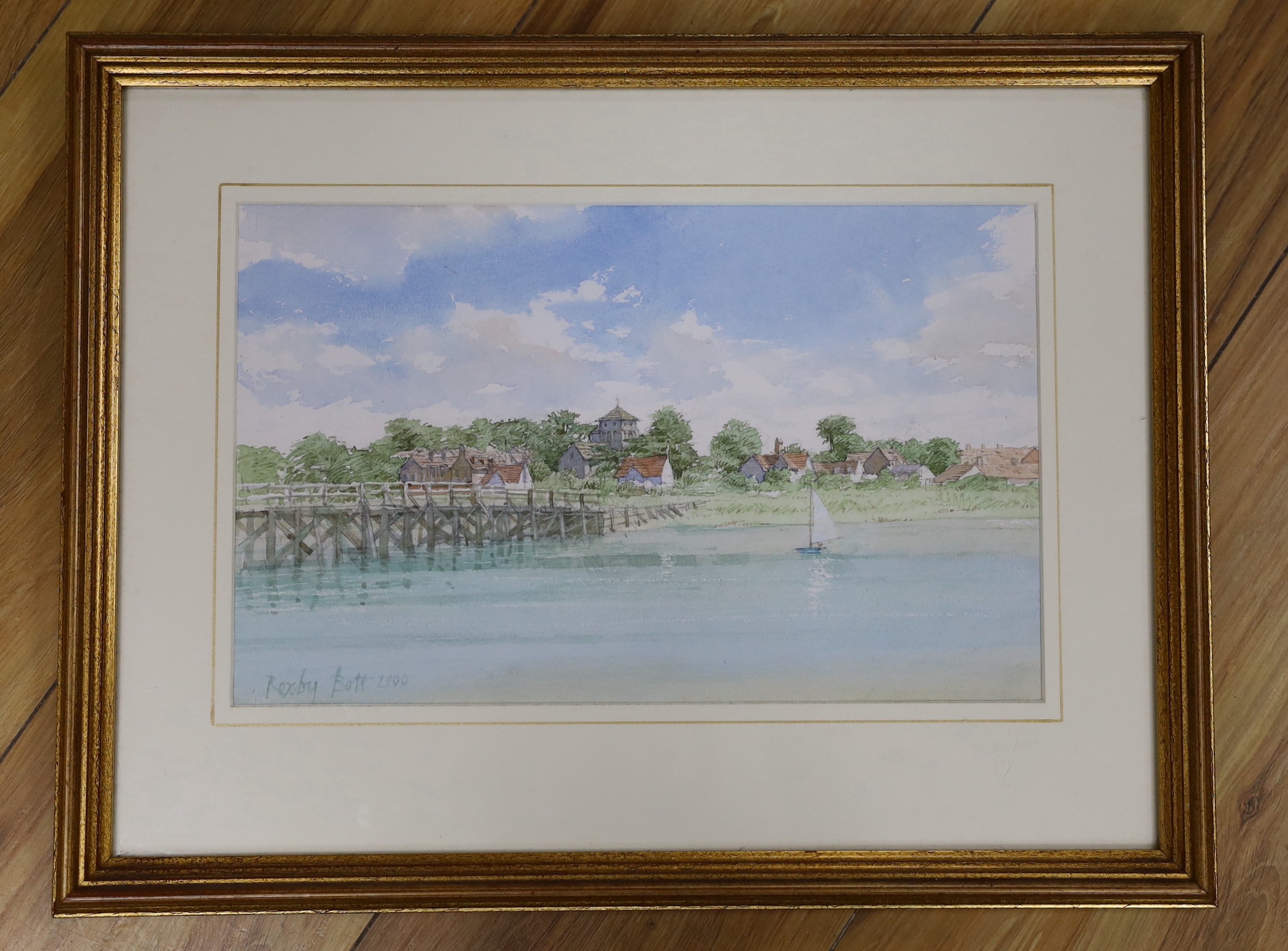 Dennis Roxby-Bott (b.1948), watercolour, 'The Old Bridge, Shoreham by Sea', signed and dated 2000, 20 x 32cm